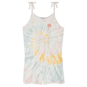 Tiny Whales Girls Smoothie Romper Tie Dye 6Y